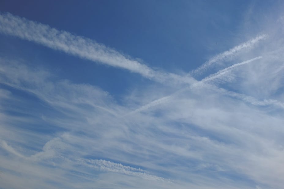 Spraying of toxic chemicals in the sky.